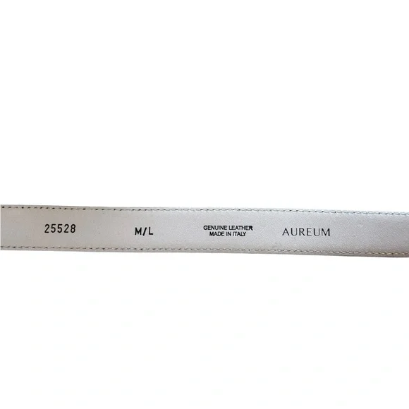 AUERUM No. 19 Black Leather Belt with silver buckle - Picture 4 of 8